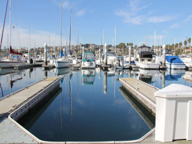 Yacht parked in the dock yard