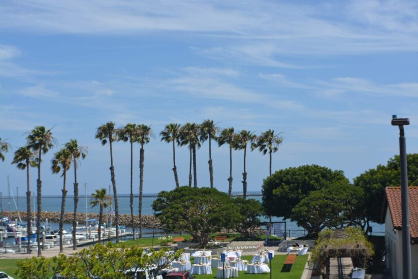 The view of ocean side wadding at San Pedro, CA 