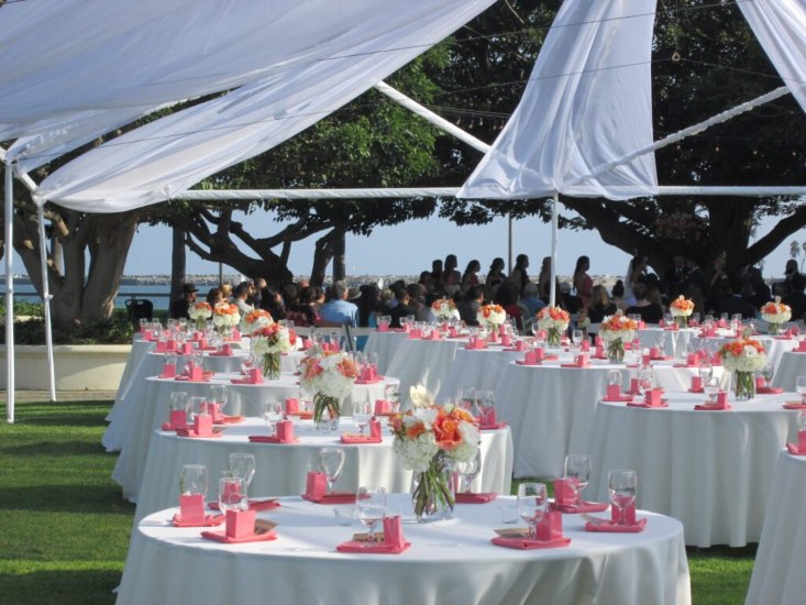 well arranged wedding dining table with flowers