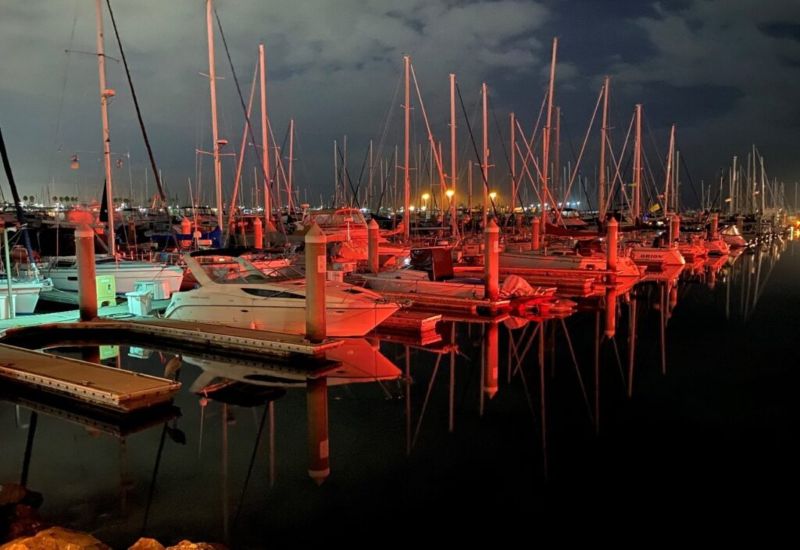 California Yacht Marina during sunset